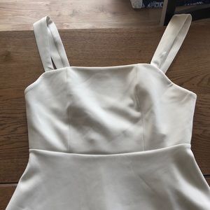 White midi skater dress